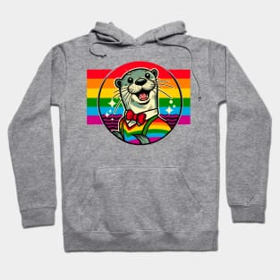 Gay Pride Nerdy Otter Hoodie